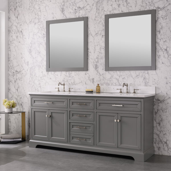 Three Posts Currahee 72" Double Bathroom Vanity Set & Reviews Wayfair.ca